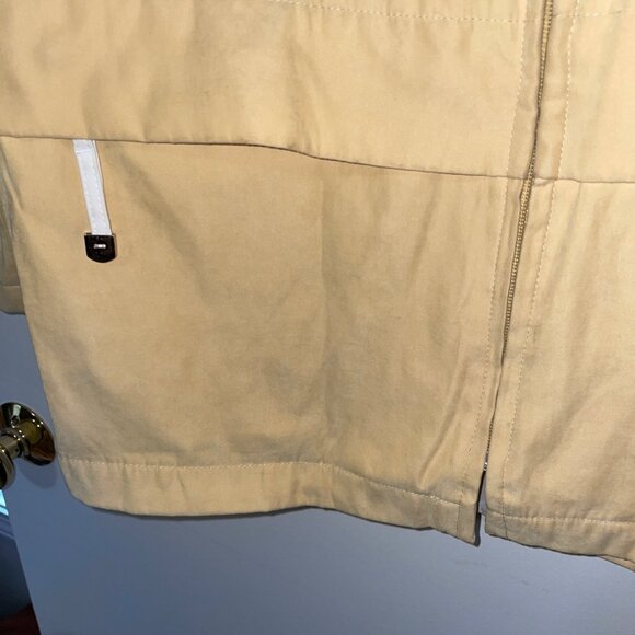 Larry Levine Sport Yellow Zip-Up Jacket With White Contrast Collar M - Picture 6 of 8